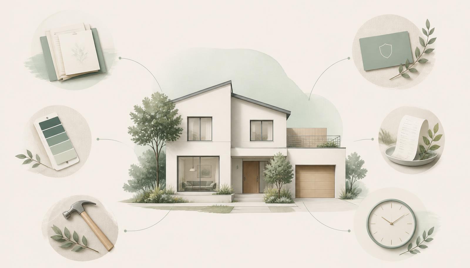 Digital home memory connecting a property with belongings, documents, warranties, maintenance and history